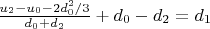 $\frac{u_2-u_0- 2d_0^2/3}{d_0 + d_2} + d_0 -d_2 = d_1$
