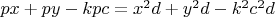 $px+py-kpc=x^2d+y^2d-k^2c^2d$