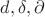 $d,\delta,\partial$