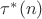 $\tau^{*}(n)$