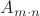$A_{m \cdot n}$