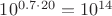 $10^{0.7\cdot 20}=10^{14}$