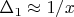 $\Delta_1 \approx 1/x$