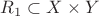 $R_1\subset X\times Y$