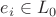 $e_i \in L_0$ $e_i \in L_0$