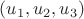 $(u_1,u_2,u_3)$