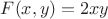 $F(x,y)=2xy$