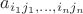 $a_{i_1j_1,...,i_nj_n}$