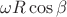 $\omega R \cos \beta$