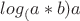$log_(a*b)a$