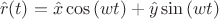 $$\hat{r}(t) = \hat{x}\cos{(wt)} + \hat{y}\sin{(wt)} $$