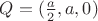 $Q=(\frac{a}{2},a,0)$ $Q=(\frac{a}{2},a,0)$