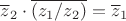 $\overline z_2\cdot\overline{(z_1/z_2)}=\overline z_1$