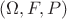 $(\Omega,F,P)$