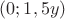 $(0;1,5y)$