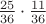 $\frac{25}{36}\cdot\frac{11}{36}$