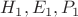 $H_{1},E_{1},P_{1}$