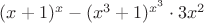 $(x+1)^x-(x^3+1)^{x^3} \cdot 3x^2$