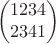 $$\begin{pmatrix}
 1  2  3  4 \\
 2  3  4  1 
\end{pmatrix}$$
