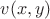 $v(x, y)$