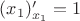 $(x_1)'_{x_1}=1$