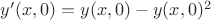 $y'(x,0)=y(x,0)-y(x, 0)^2$