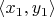 $\langle x_1, y_1\rangle$
