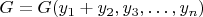 $G=G(y_1+y_2,y_3,\dots,y_n)$