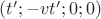 ${ ( t'; -vt'; 0; 0)} $