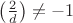 $\left(\frac{2}{d}\right)\neq-1$