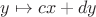 $y\mapsto cx+dy$