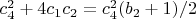 $c_4^2+4 c_1 c_2=c_4^2 (b_2+1)/2$