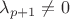 $\lambda_{p + 1}\ne 0$