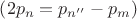 $\[\left( {2{p_n} = {p_{n''}} - {p_m}} \right)\]$
