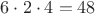 $6\cdot 2 \cdot 4 = 48$