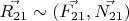 $\vec{R_{21}}\sim (\vec{F_{21}}, \vec{N_{21}})$
