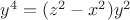 $ y^{4}=(z^{2}-x^{2})y^{2} $