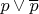 $p \vee \overline{p}$