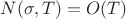 $N(\sigma, T) = O (T)$
