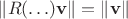 $\lVert R(\ldots)\mathbf v\rVert = \lVert\mathbf v\rVert$