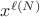 $x^{\ell(N)}$ $x^{\ell(N)}$