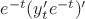 $e^{-t}(y'_te^{-t})'$