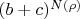 $(b+c)^{N(\rho)}$