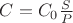 $C=C_0\frac{S}{P}$