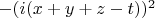 $-(i(x+y+z-t))^2$