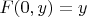 $F(0,y)=y$
