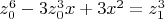 $z_0^6-3z_0^3x+3x^2=z_1^3$