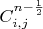 $C_{i,j}^{n - \frac{1}{2}}$