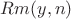 $Rm(y,n)$