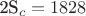 2S_c = 1828